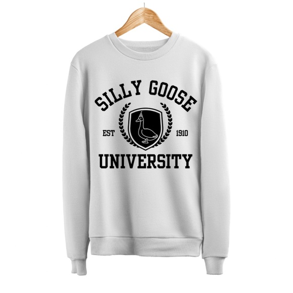 Silly Goose University Women’s Long Sleeve Crewneck Sweatshirt - Picture 1 of 1